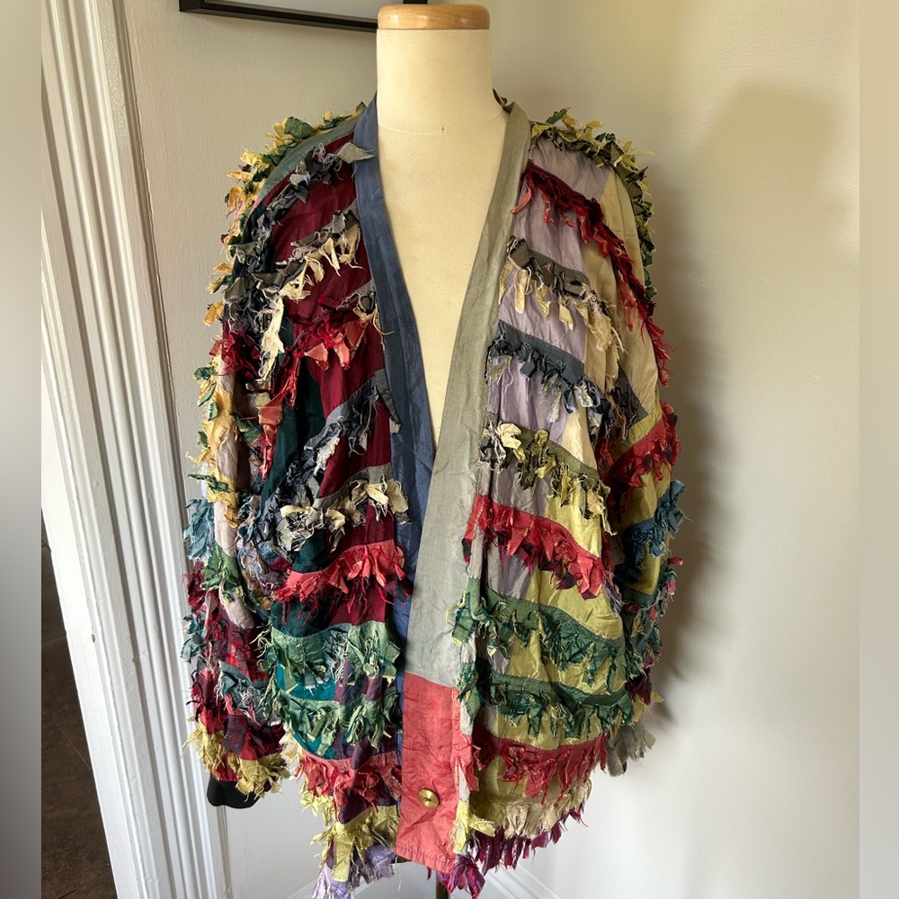 Vintage Paula Sweet Muslin Mink Colourful Cardigan Jacket